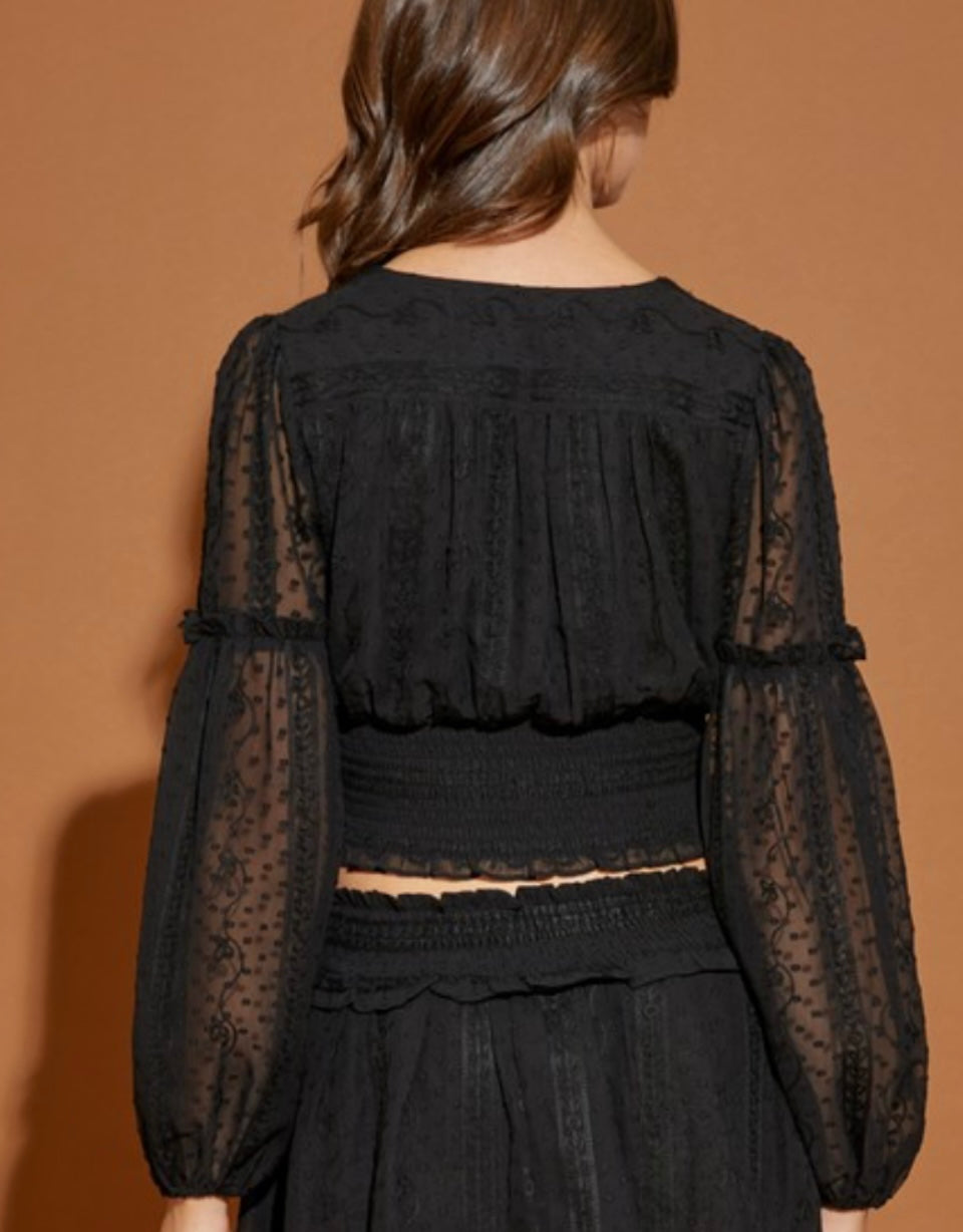 Sheer black top